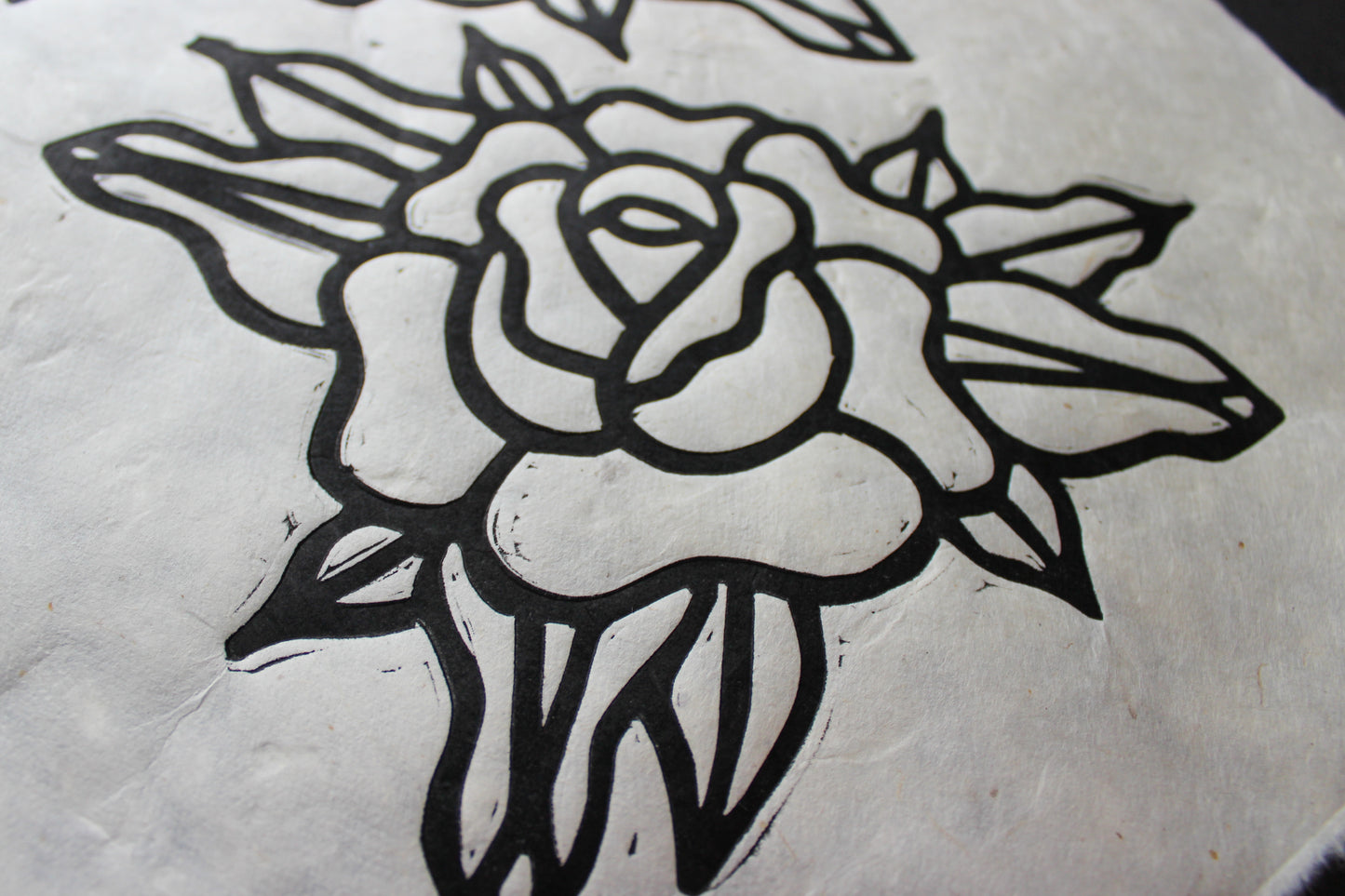 Two Blooms Linocut Print