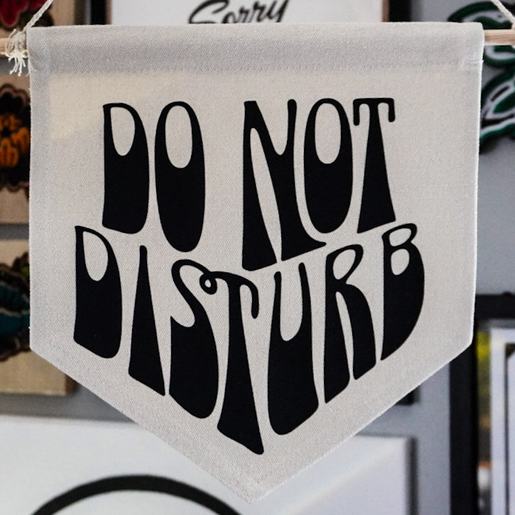 Do Not Disturb Canvas Hanging Banner