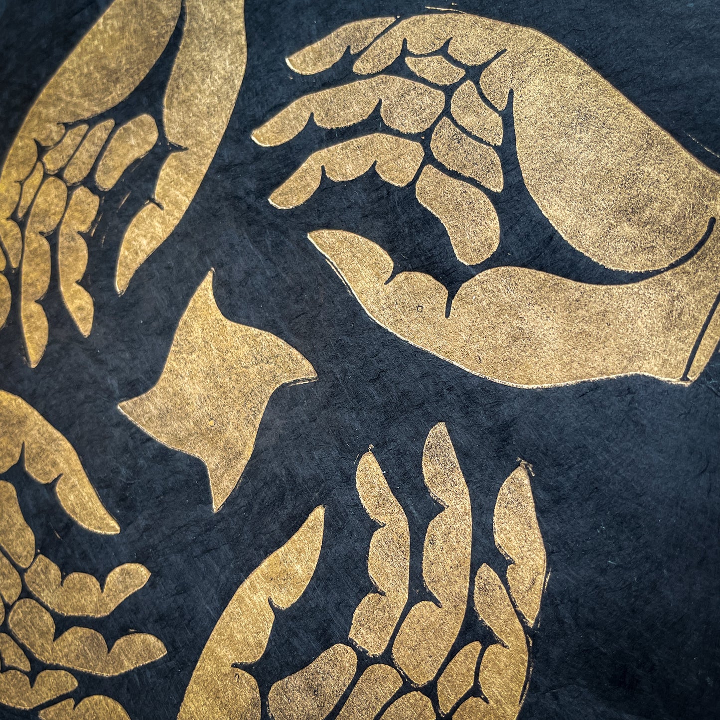 Out of Reach Gold Limited Edition Linocut Print