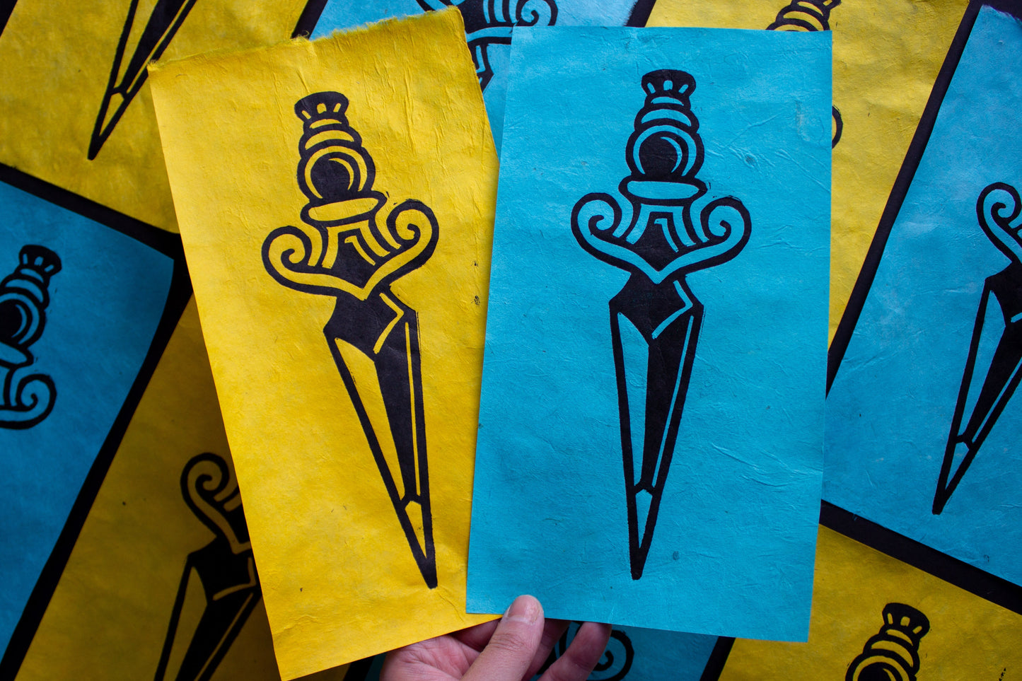 Cutting Edge Linocut Print