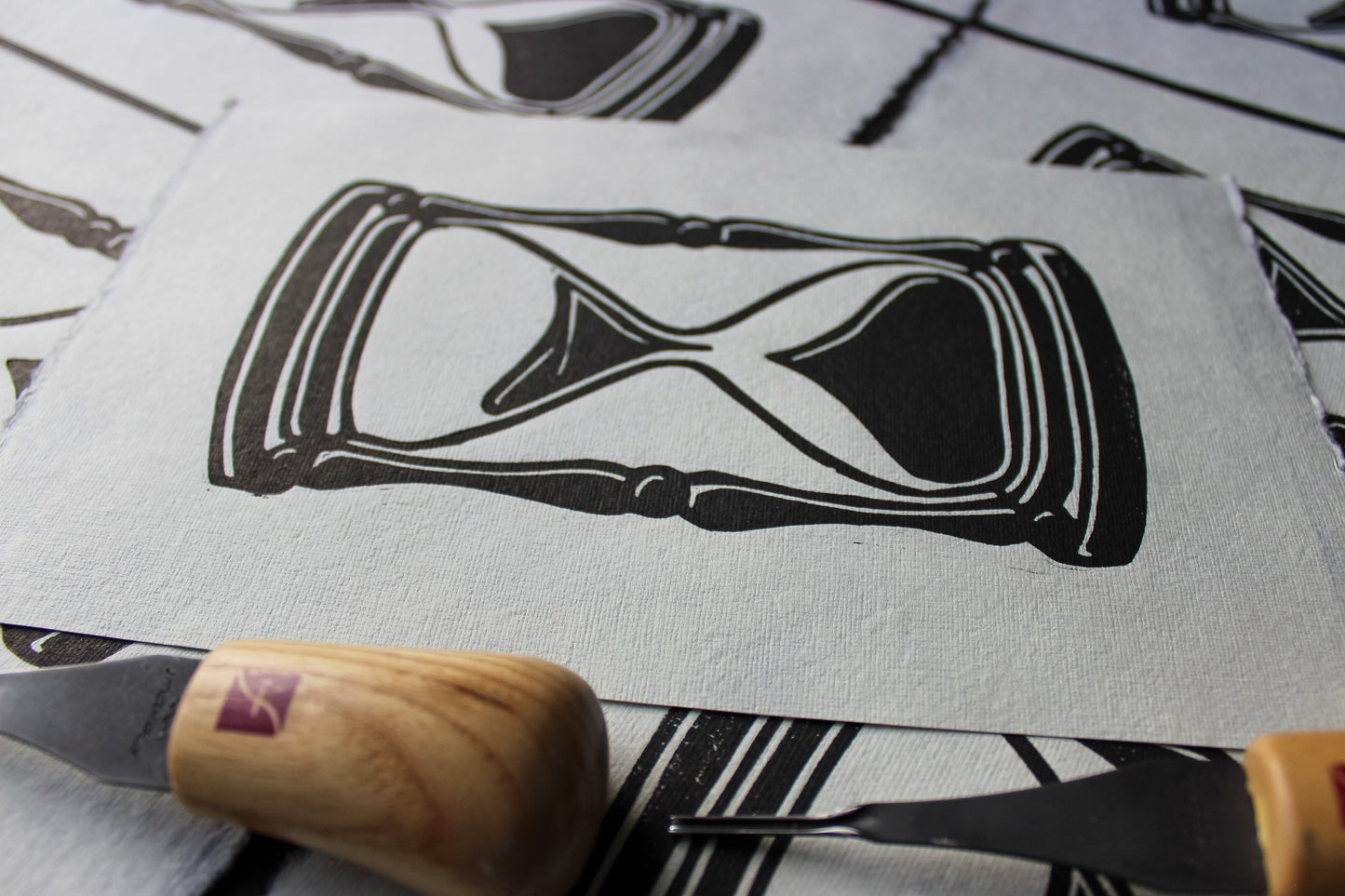 Lost Time Linocut Print