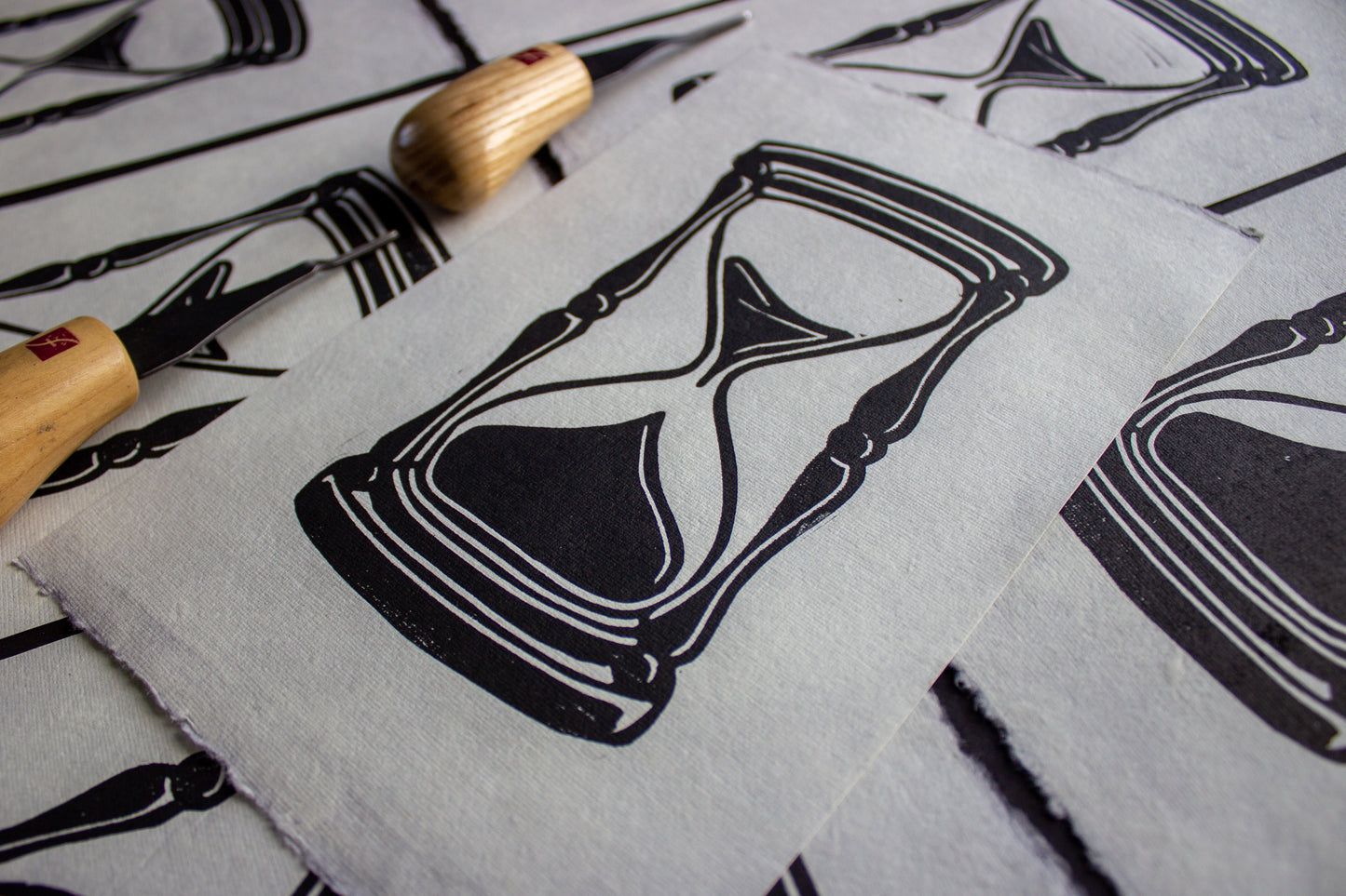 Lost Time Linocut Print