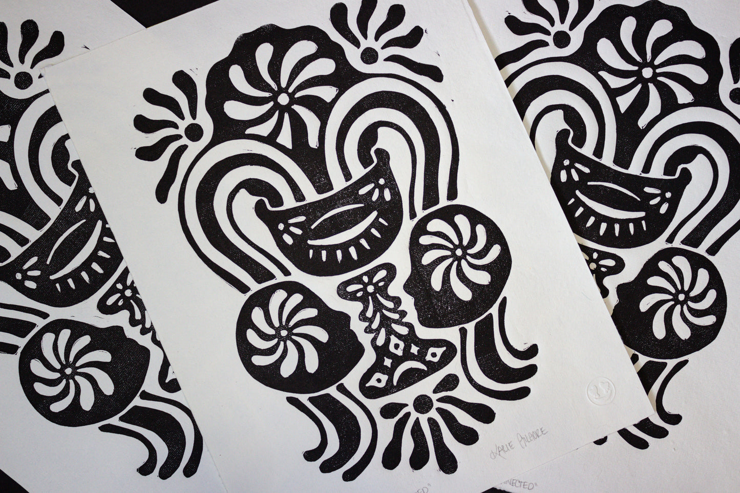 Interconnected Limited Edition Linocut Print