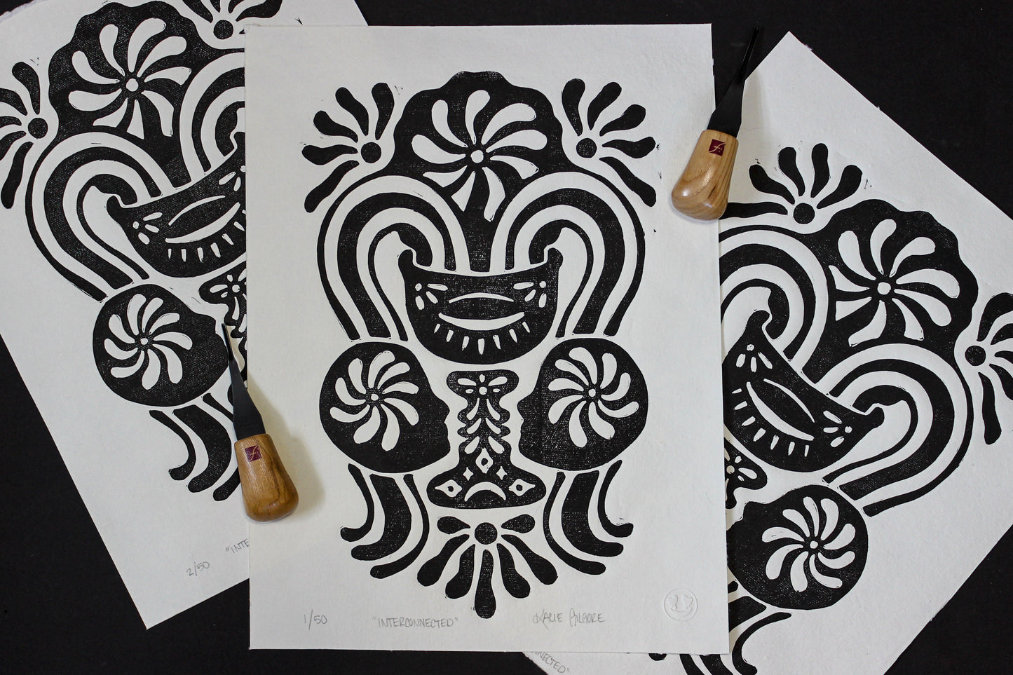 Interconnected Limited Edition Linocut Print