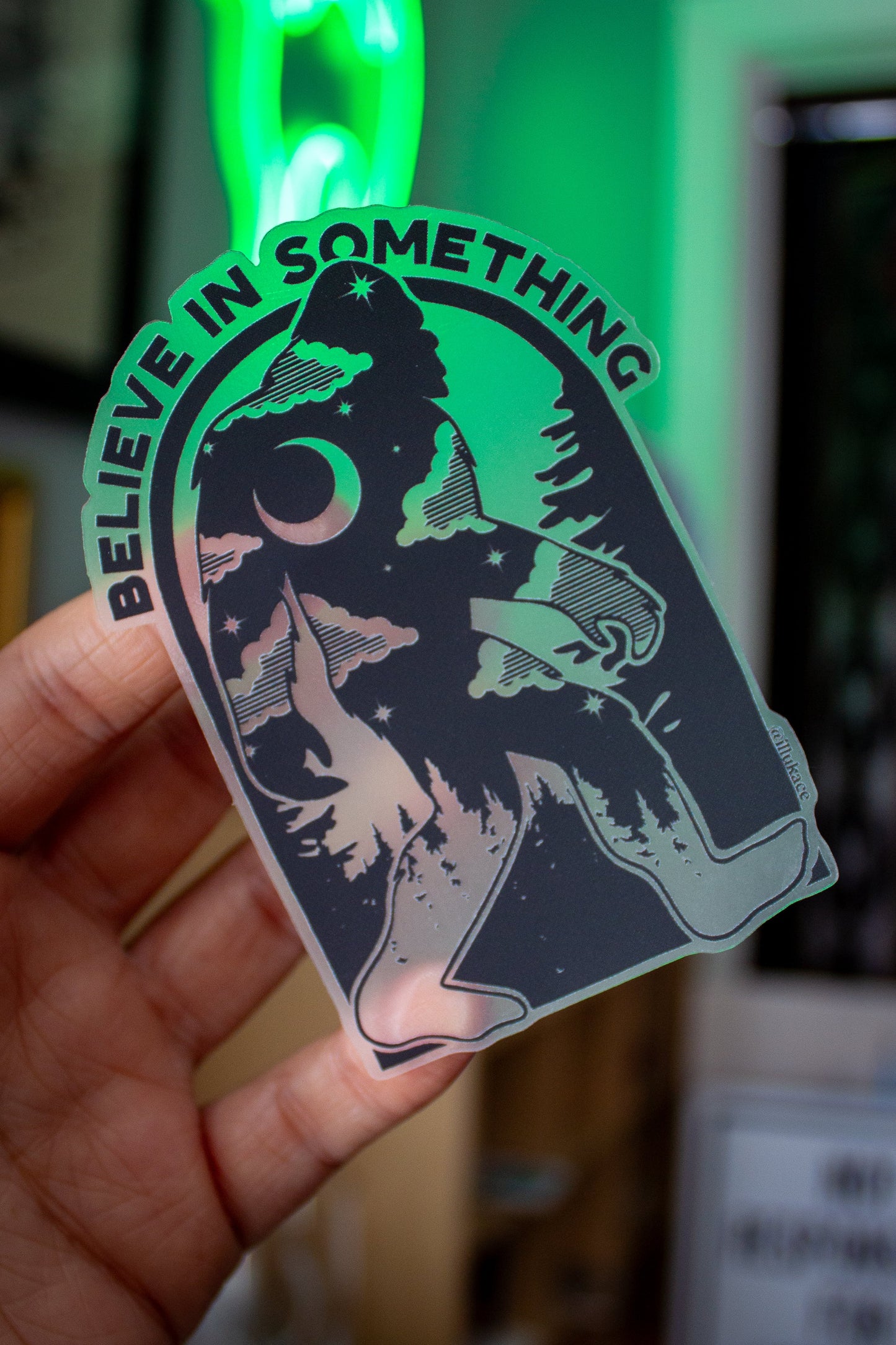 Believe In Something Clear Sticker