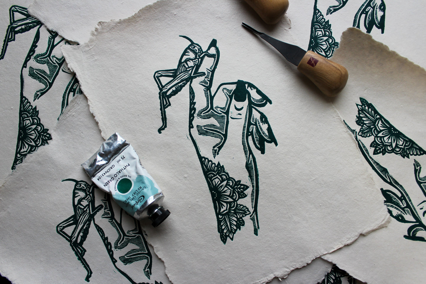 Abundance Linocut Print