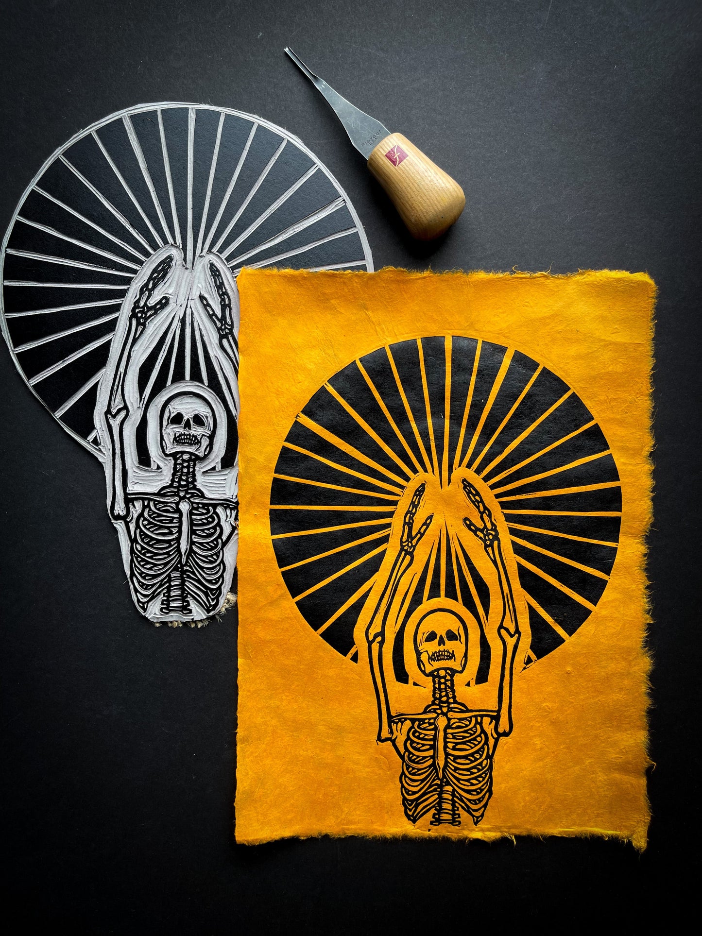 Dead Hopeful Linocut Print