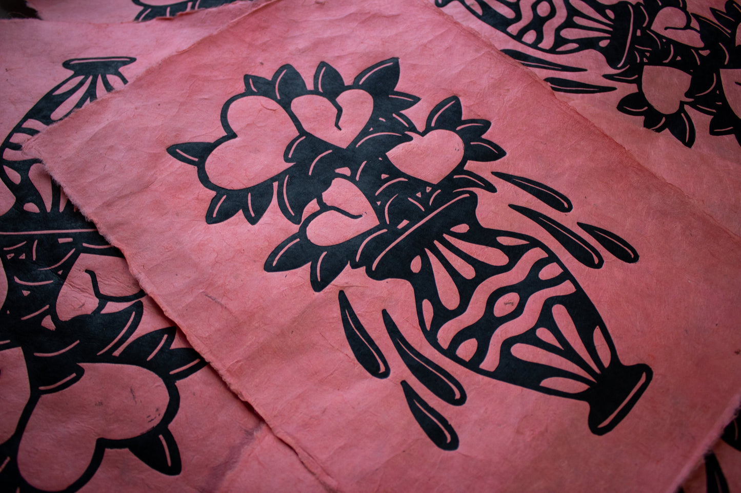 Healing & Hurting Linocut Print