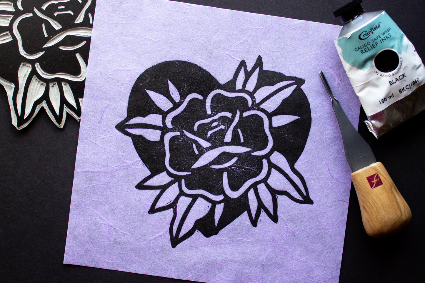 Whole Lotta Love Linocut Print