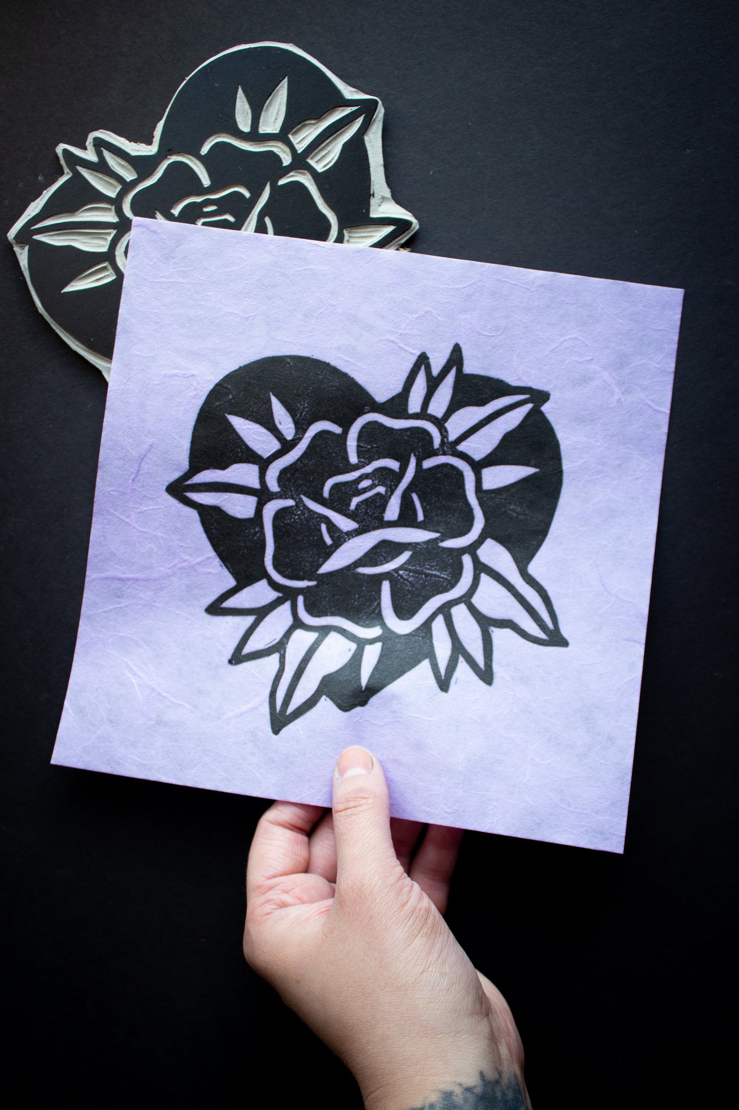 Whole Lotta Love Linocut Print