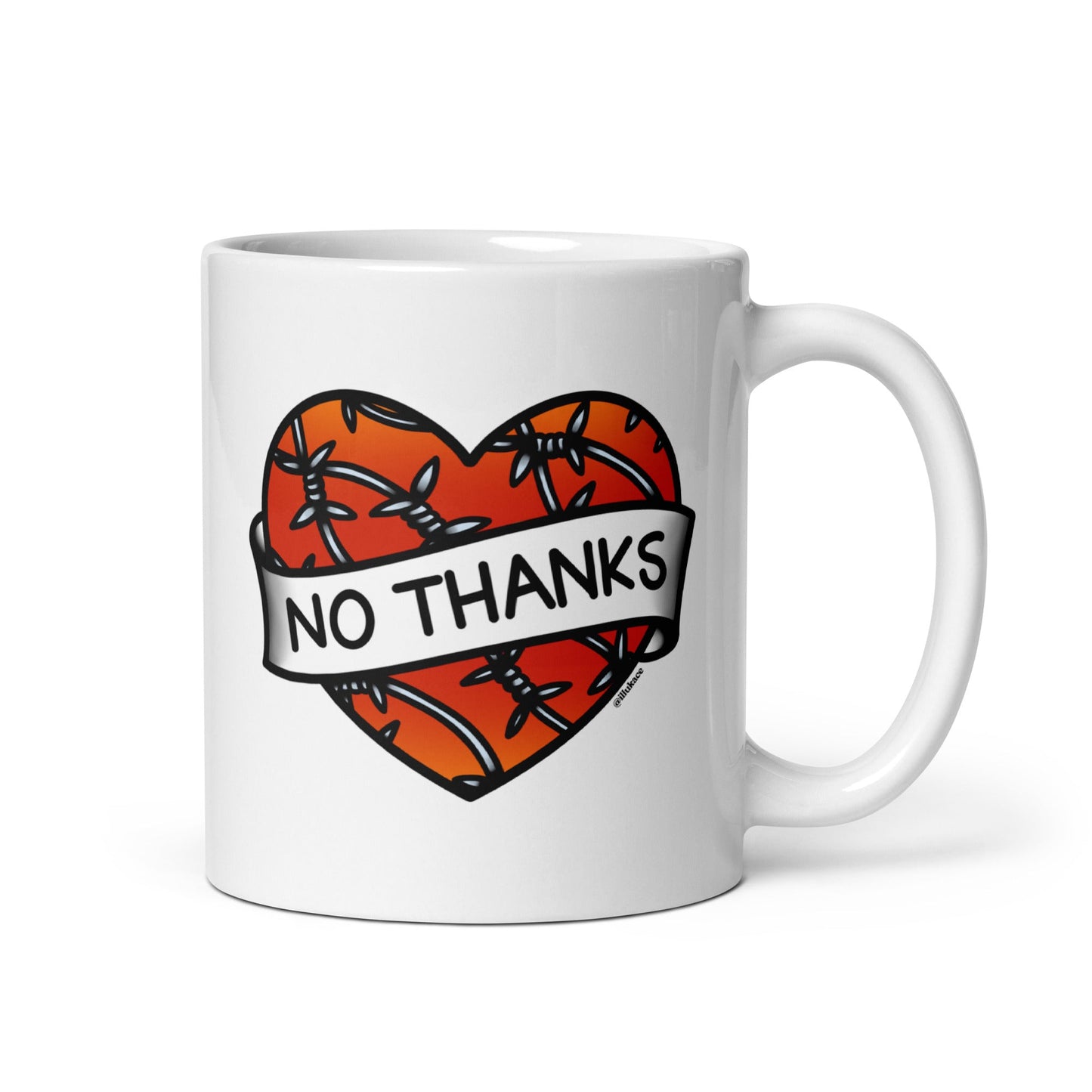 No Thanks Heart Mug