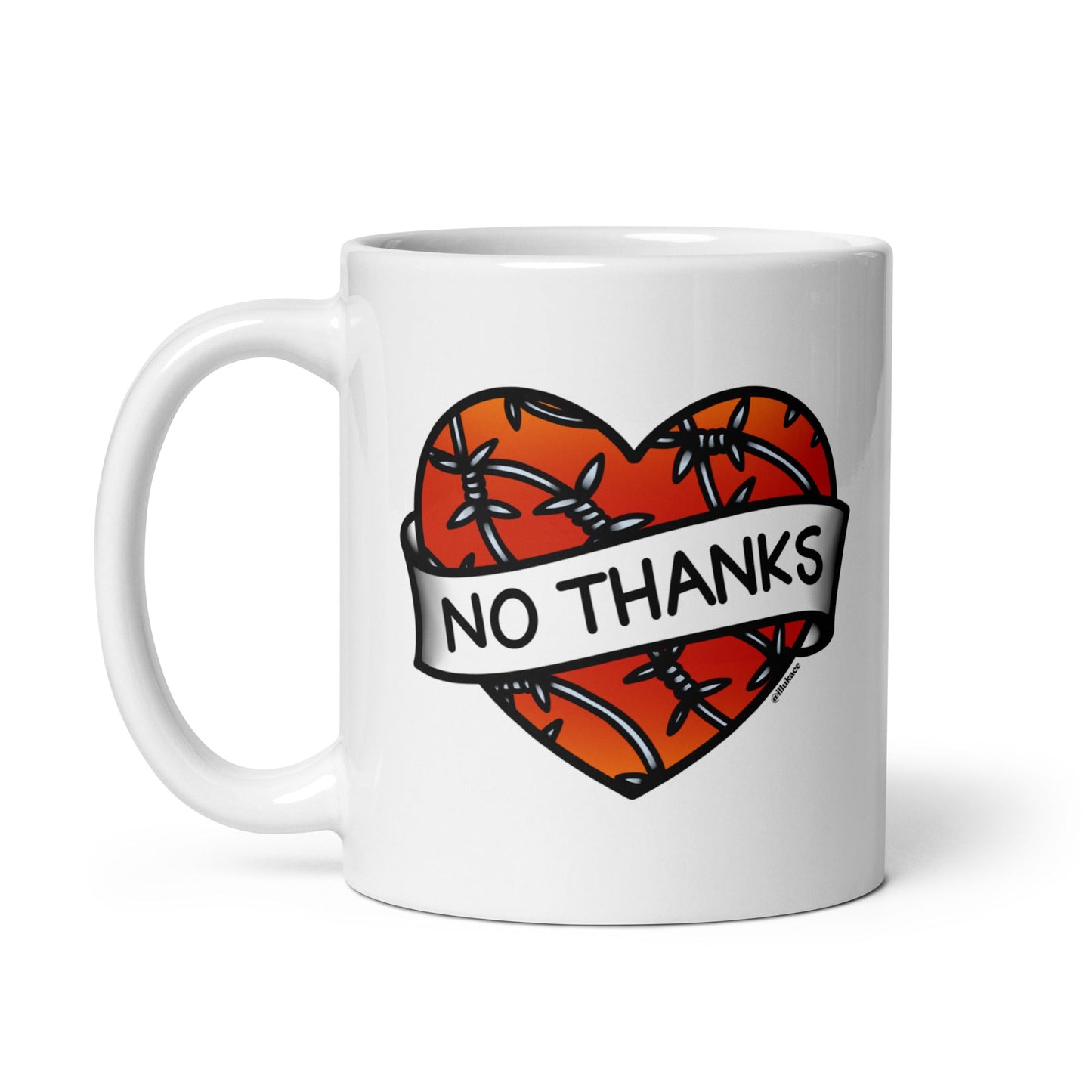 No Thanks Heart Mug