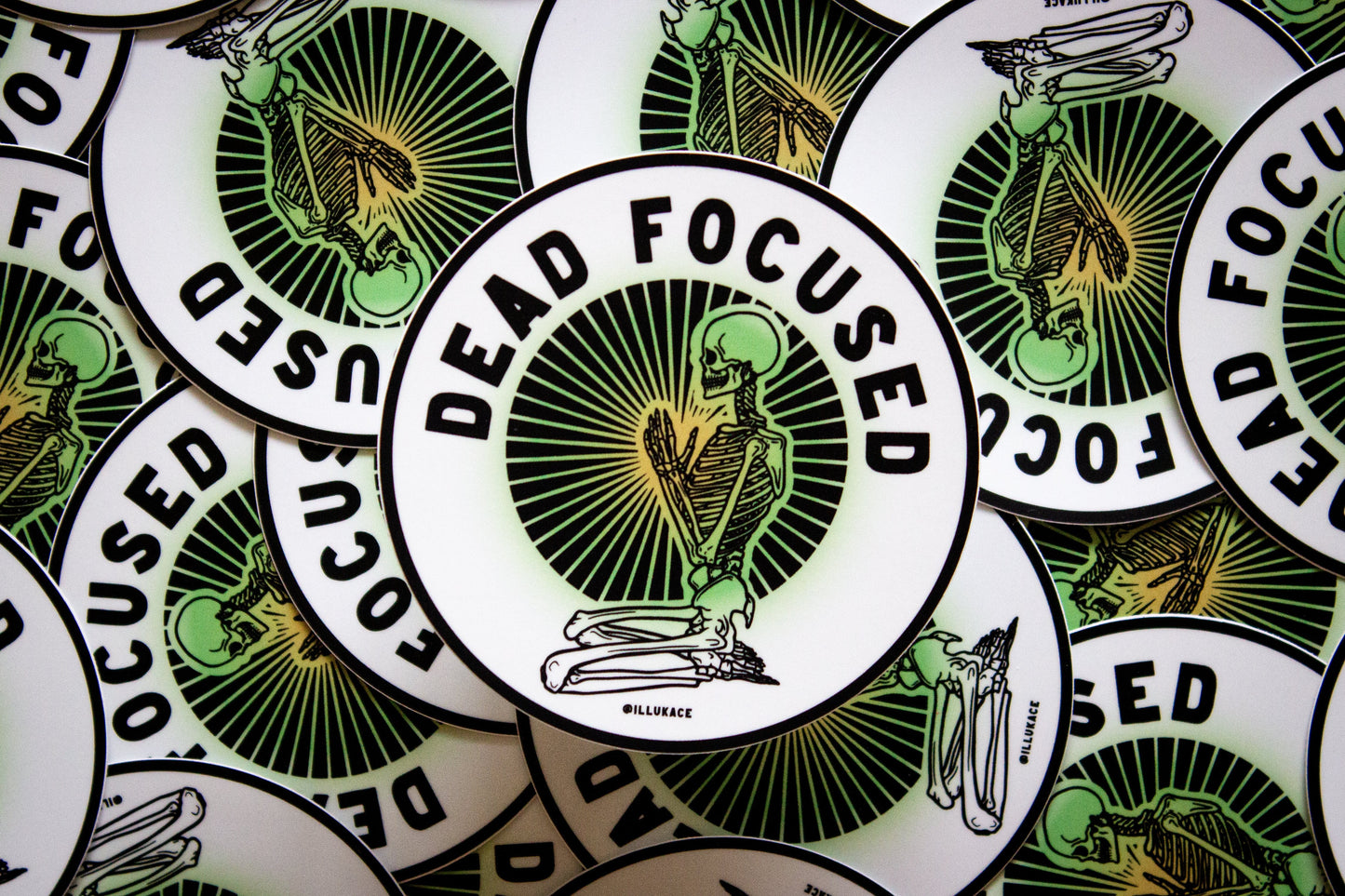 Dead Focused Badge Sticker