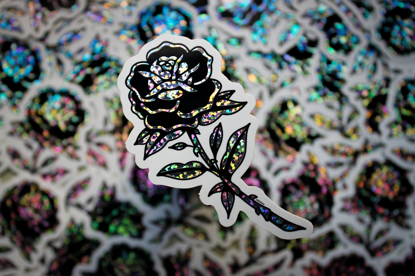 Feeling Rosy Glitter Sticker