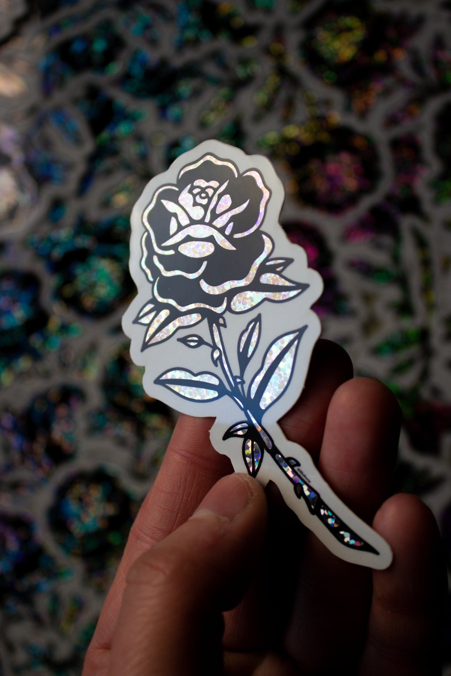 Feeling Rosy Glitter Sticker