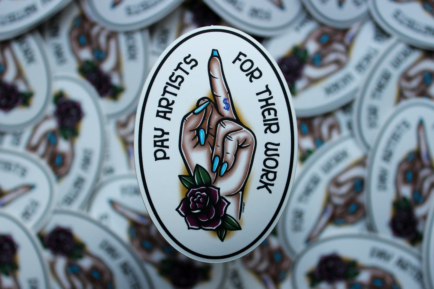 Pay Artists Sticker