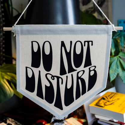 Do Not Disturb Canvas Hanging Banner