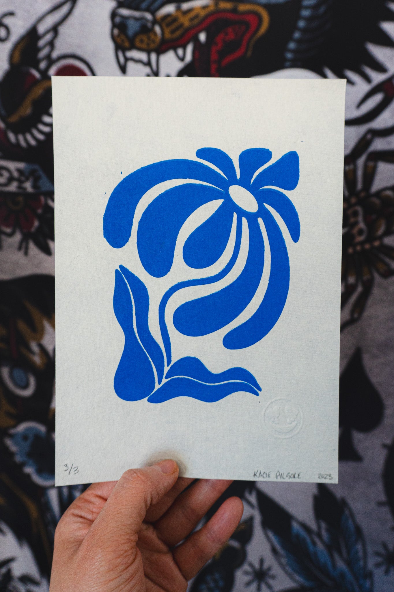 Funky Flower Silkscreen Print