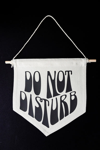 Do Not Disturb Canvas Hanging Banner