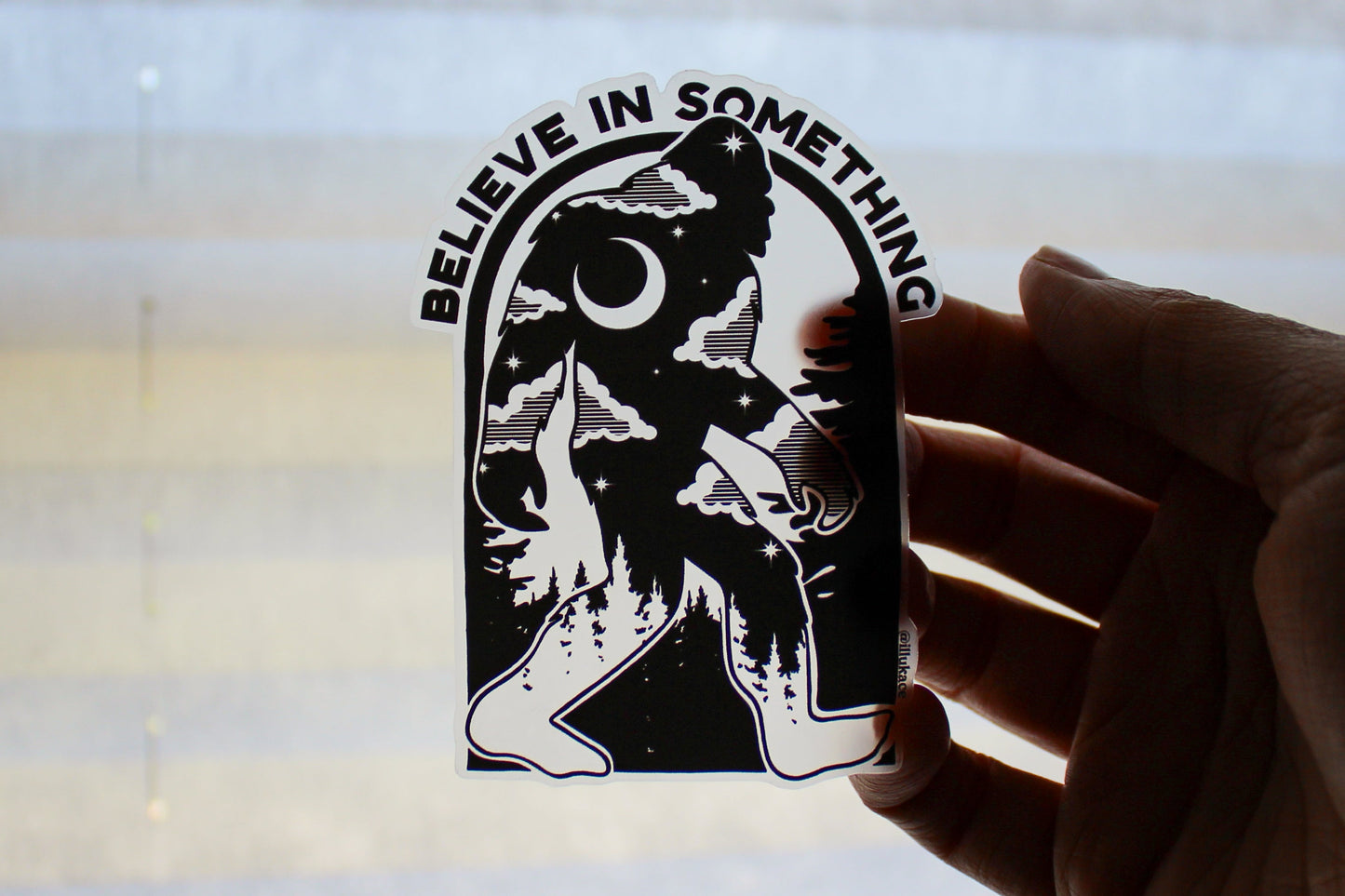 Believe In Something Clear Sticker