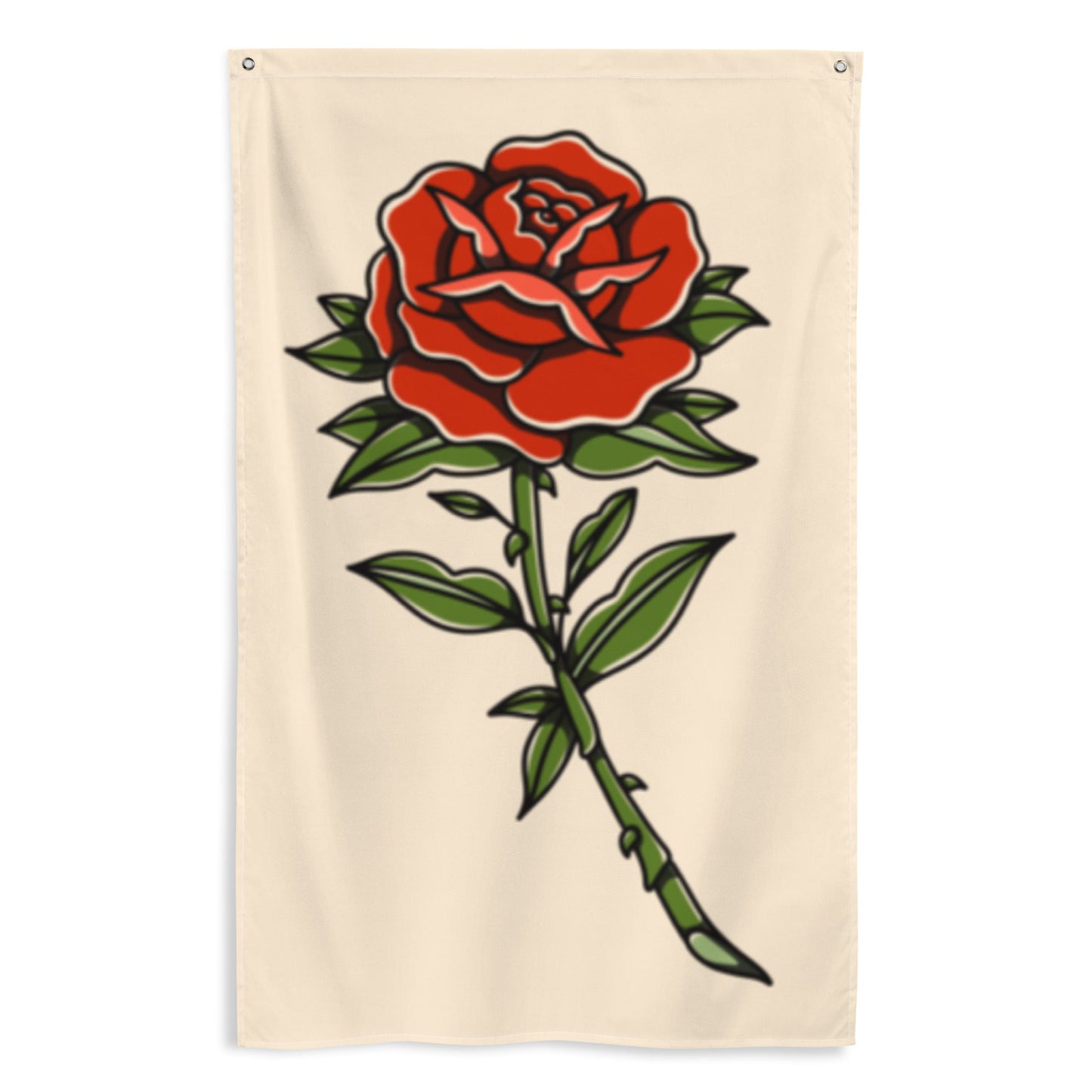 Single Rosy Flag Red