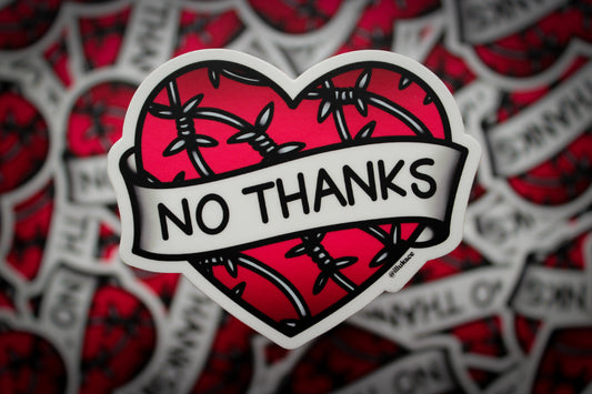 No Thanks Sticker