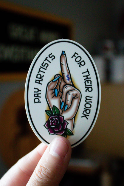Pay Artists Sticker
